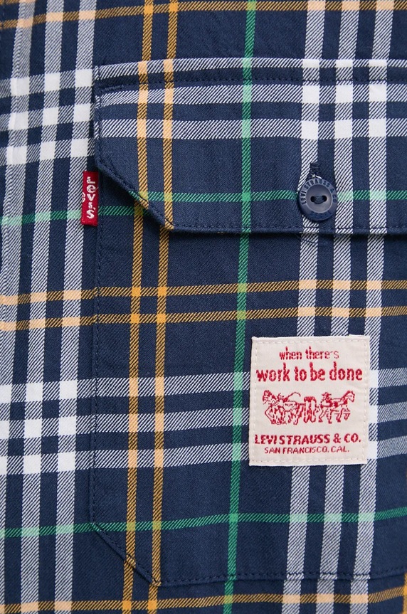 Bavlněná košile Levi's A5772 námořnická modř