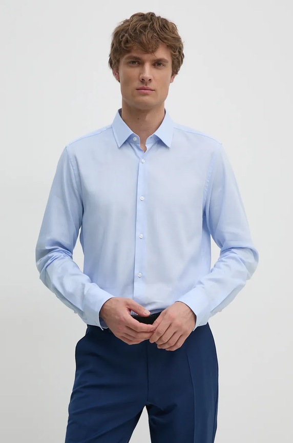 Bavlnená košeľa Joop! slim modrá 30042502