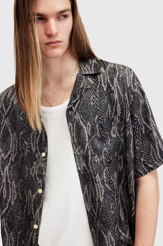 Košile AllSaints BOOMSLANG SS M070SA vícebarevná AW24