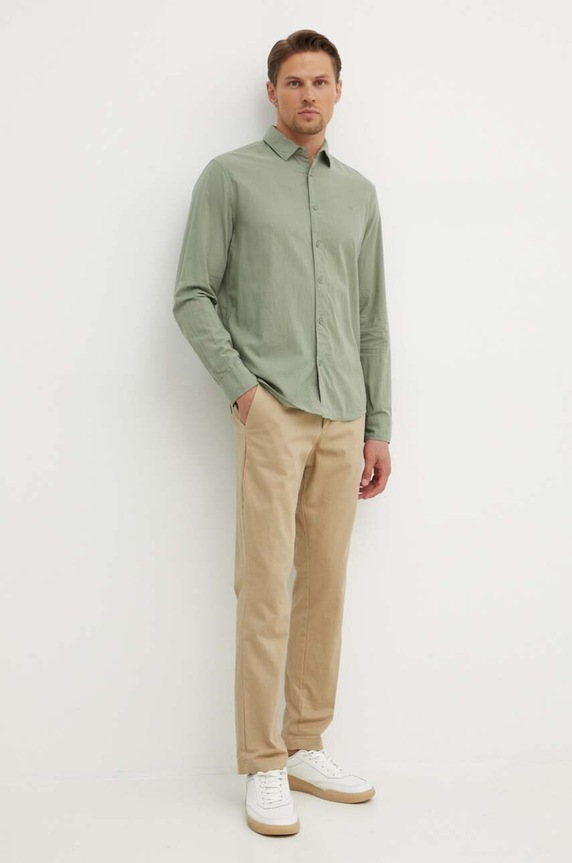 Pepe Jeans koszula bawełniana MARCEL PM308566 zielony AW24