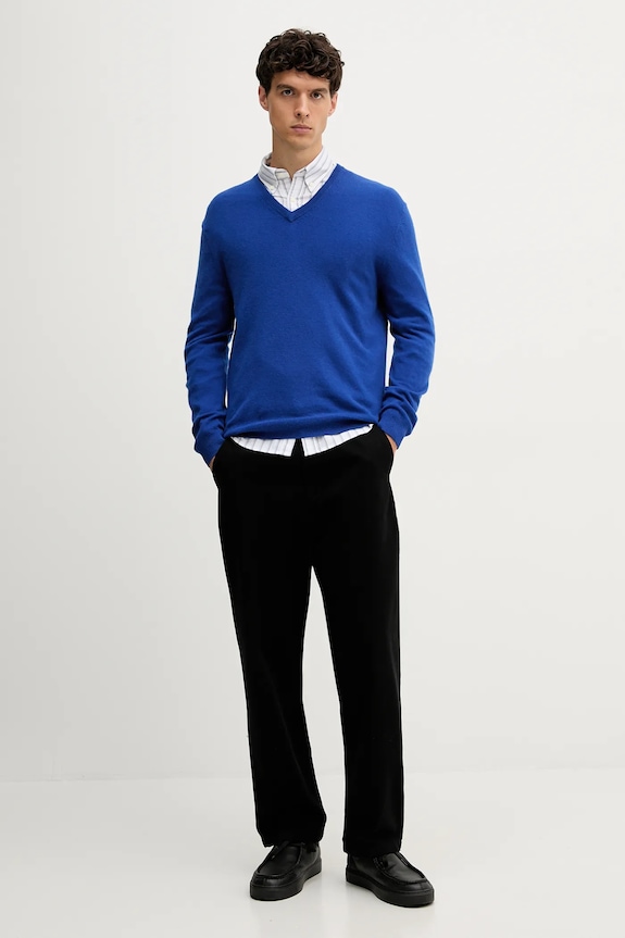United Colors of Benetton сорочка чоловіча бавовняна 5FGBUQ04C білий SS26