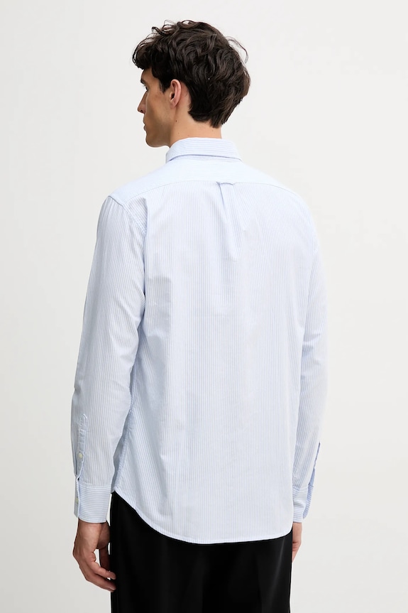 Ρούχα United Colors of Benetton πουκάμισο ανδρικό βαμβακερό 5FGBUQ04C μπλε