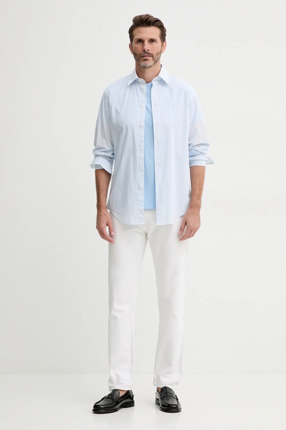 United Colors of Benetton koszula bawełniana 53ZDUQ04A niebieski SS25
