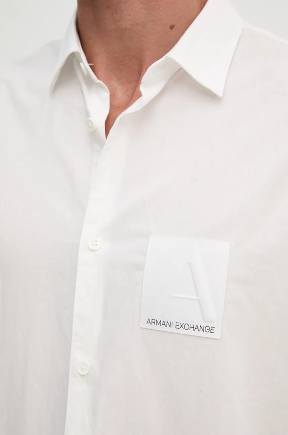 Bavlnená košeľa Armani Exchange 6DZC20.ZNXLZ biela AW24