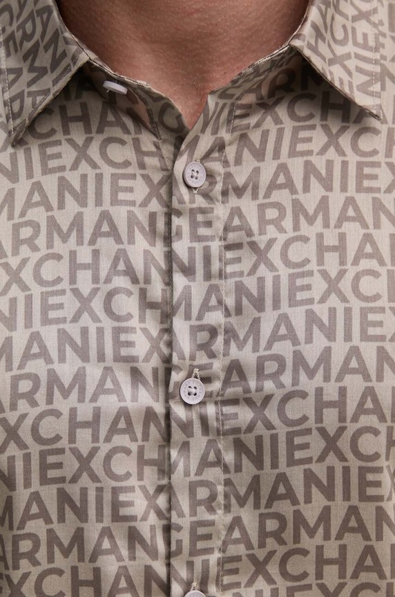 Bavlnená košeľa Armani Exchange 6DZC45.ZNZRZ béžová