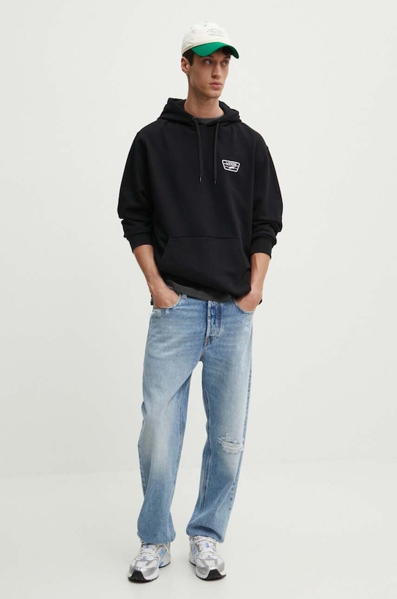 Bavlněná mikina Vans VN000HNZBLK1 černá AW24