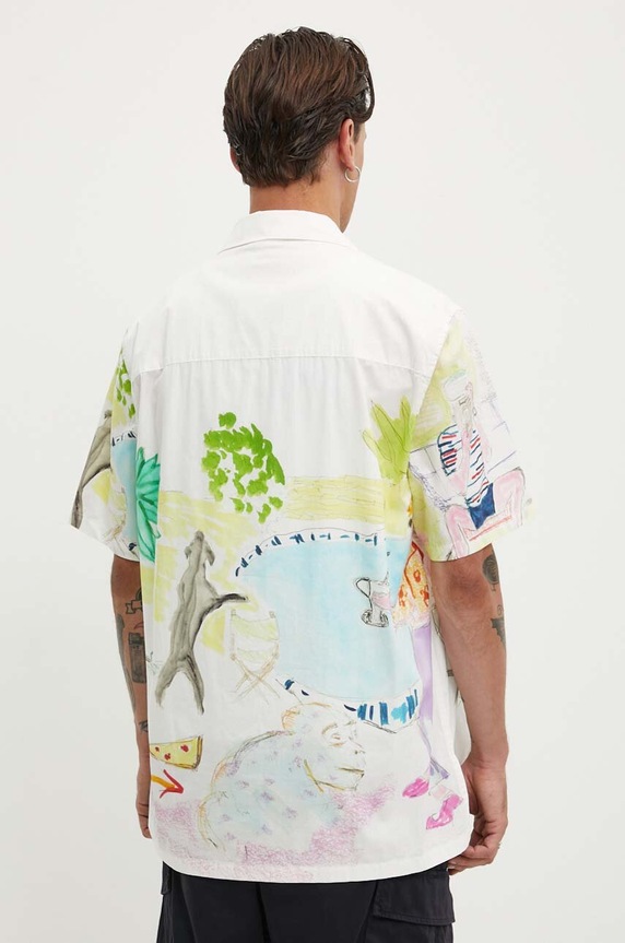 Desigual camasa din bumbac ALPHONSE alb 24WMCW05