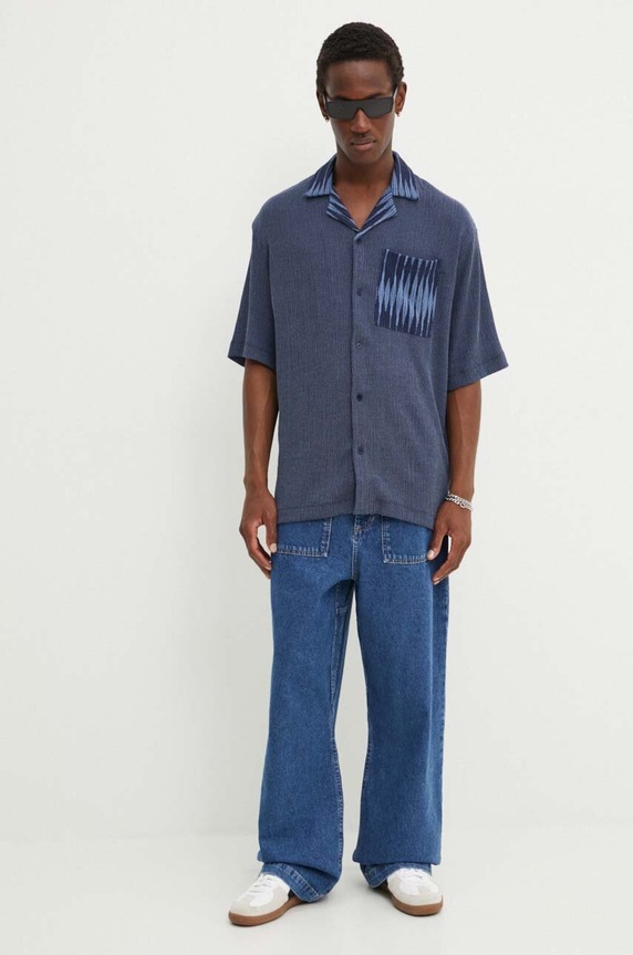 Abbigliamento Desigual camicia ALFRED 24WMCK02 blu