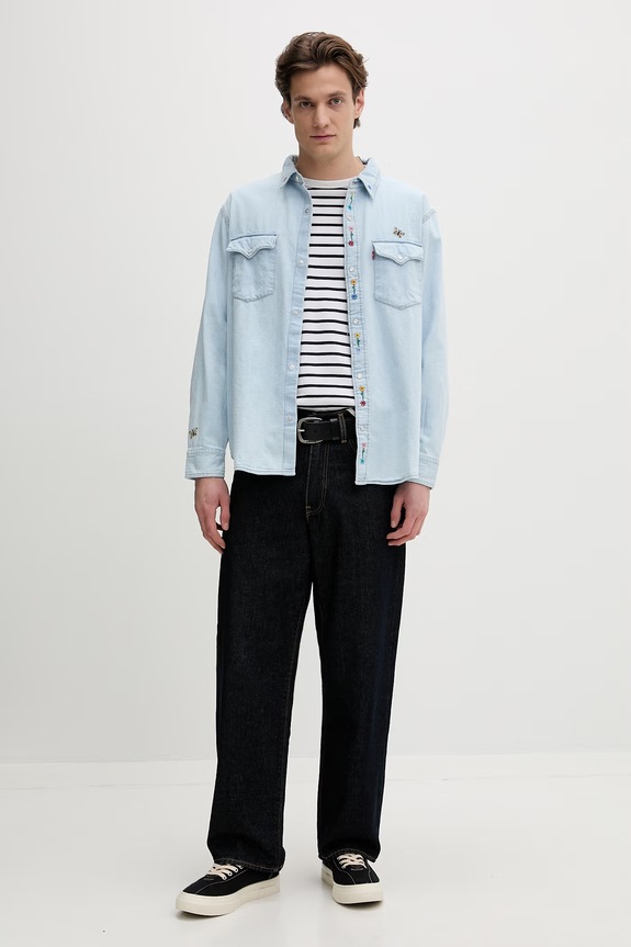 Levi's cămașă jeans A1919 albastru AA00
