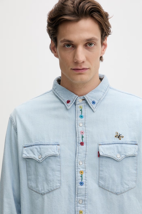 Levi's cămașă jeans albastru A1919