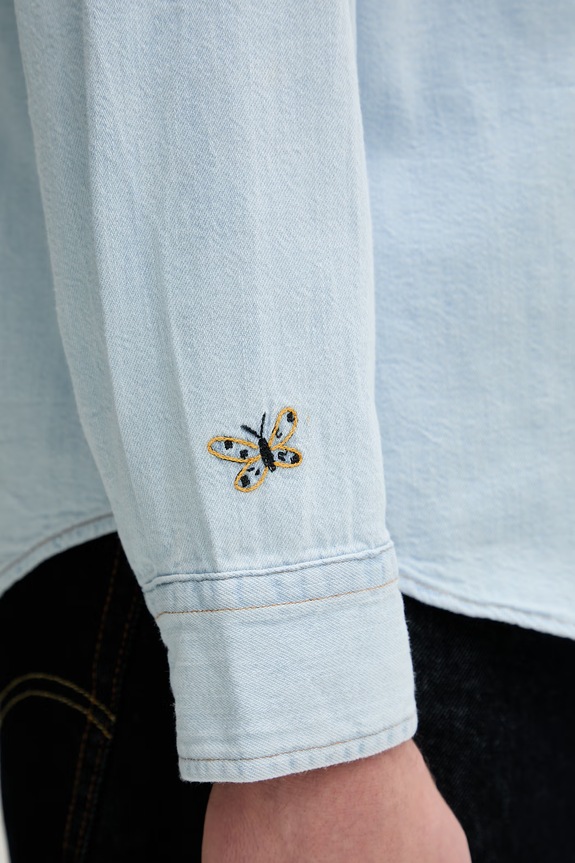 Levi's cămașă jeans A1919 albastru