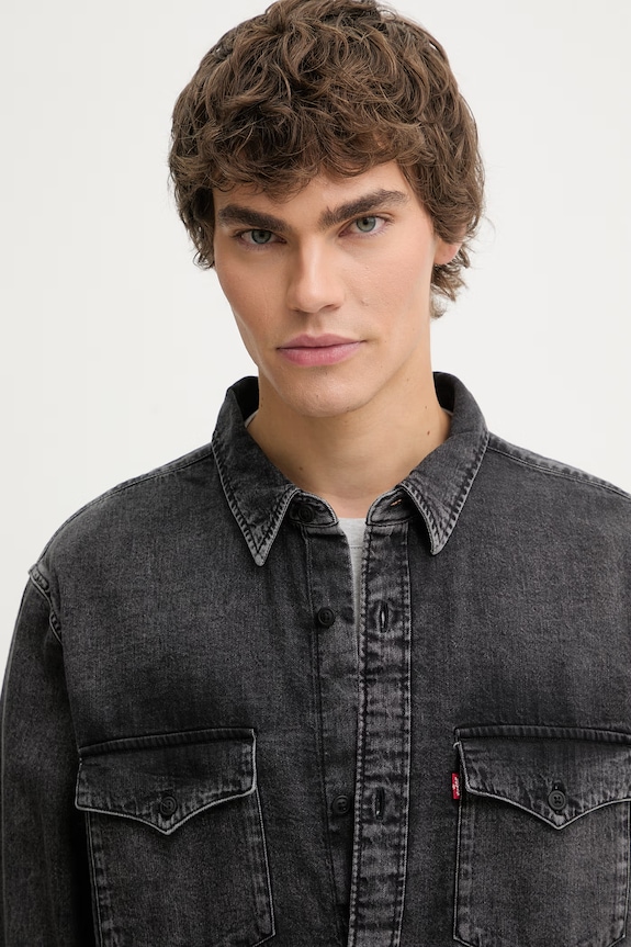 Τζιν πουκάμισο Levi's μαύρο A1919