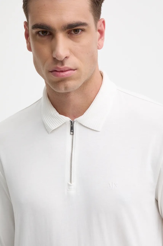 Bavlněné tričko s dlouhým rukávem Armani Exchange bílá XM000059.AF10362
