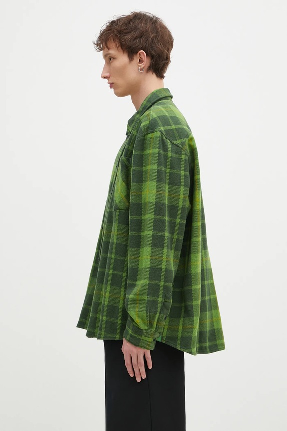 Wood Wood cotton shirt Day Heavy Flannel Shirt GOTS 10325302.5167 green AW24