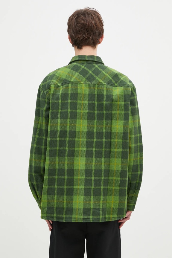 Clothing Wood Wood cotton shirt Day Heavy Flannel Shirt GOTS 10325302.5167 green