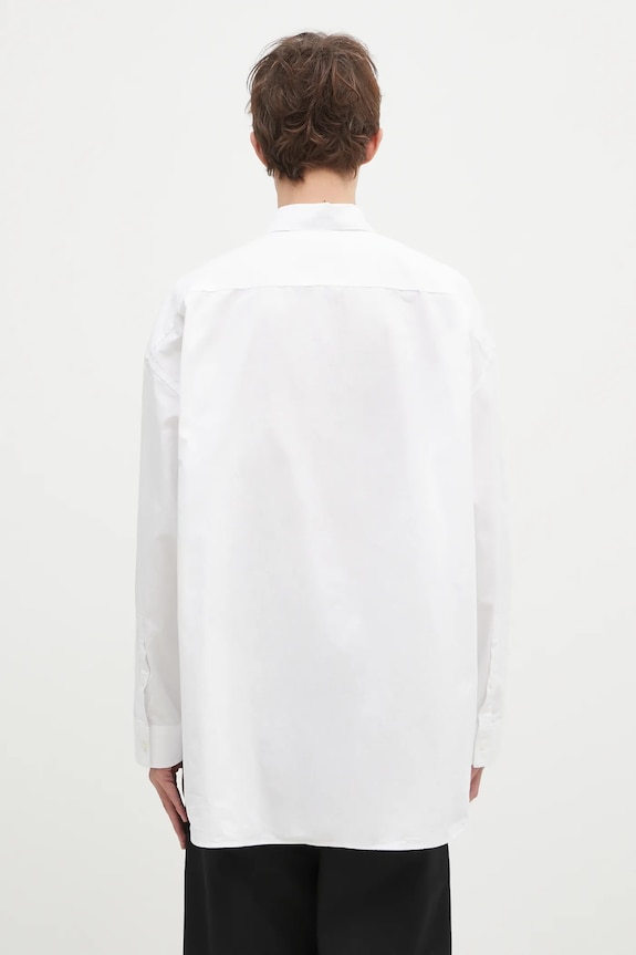 Дрехи Памучна риза Wood Wood Rofus Oversized Print Shirt 12435315.1226 бял