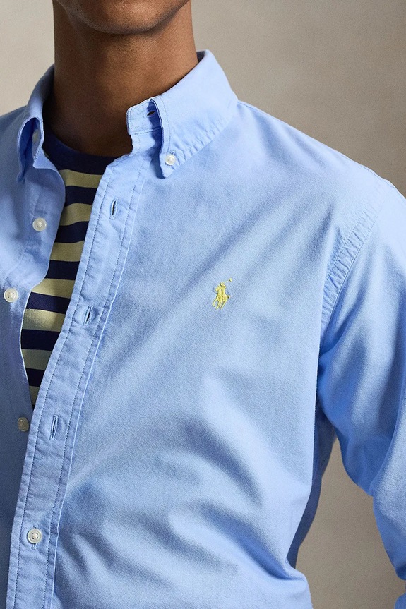 Polo Ralph Lauren košulja za muškarce od pamuka plava 710805564