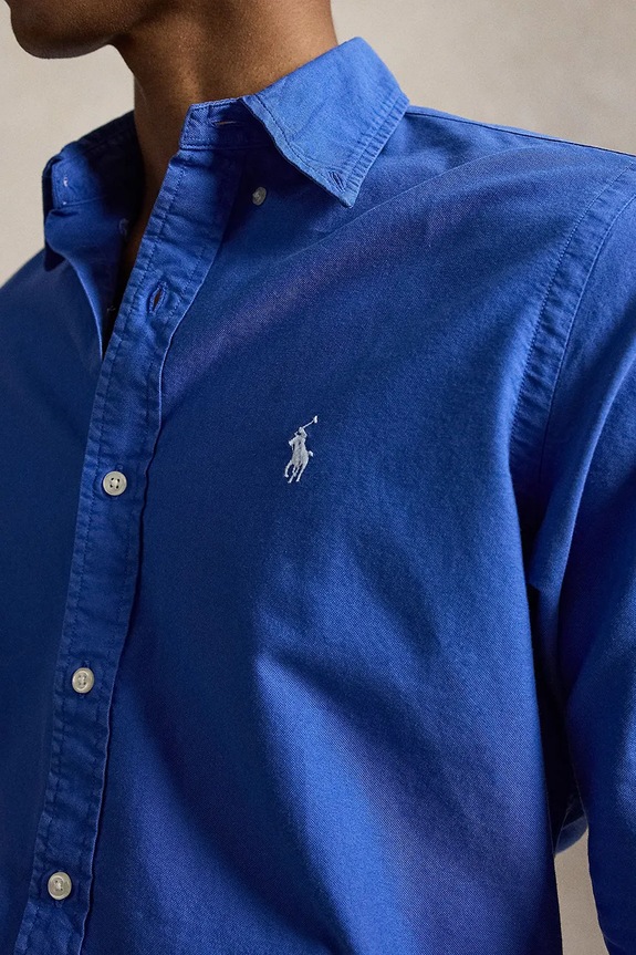 Polo Ralph Lauren košile pánská bavlněná modrá 710805564