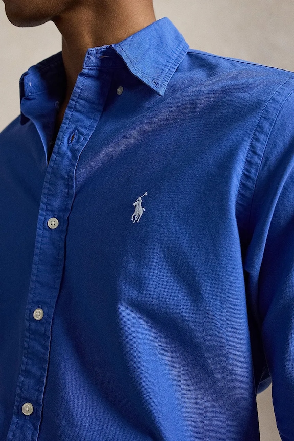 Polo Ralph Lauren košile pánská bavlněná modrá 710805564