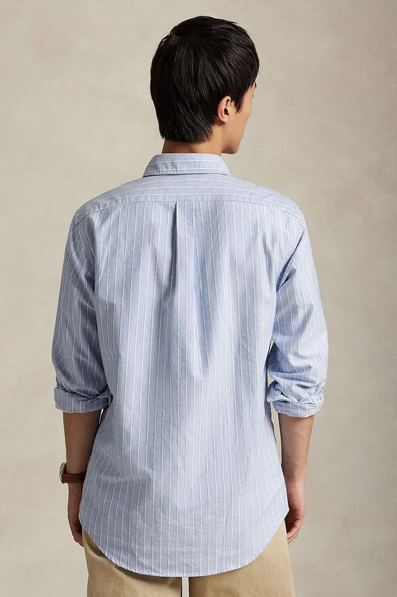 Bavlnená košeľa Polo Ralph Lauren 710928918 modrá SS26
