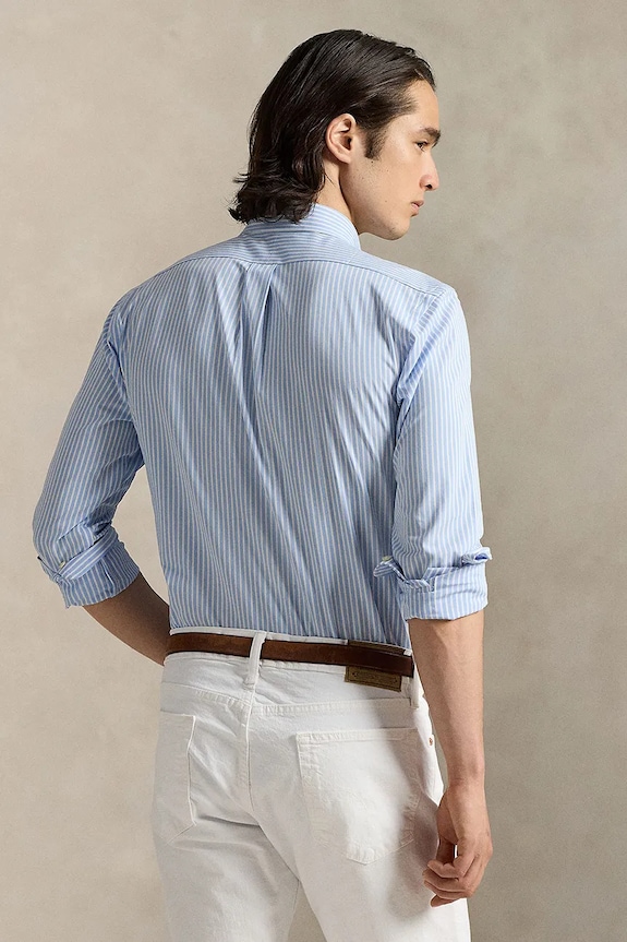 Polo Ralph Lauren πουκάμισο ανδρικό βαμβακερό 710929346 μπλε SS26