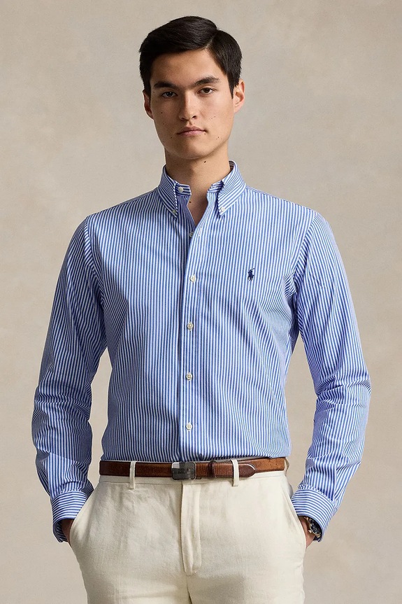 Polo Ralph Lauren košulja muška od pamuka regular plava 710929346