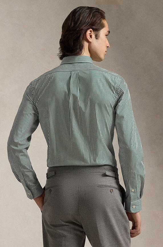 Polo Ralph Lauren риза мъжка от памук 710929346 зелен SS26