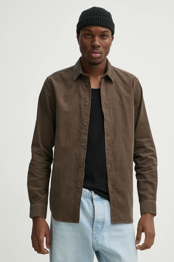 Samsoe Samsoe camicia in velluto a coste SALIAM M10000028 marrone