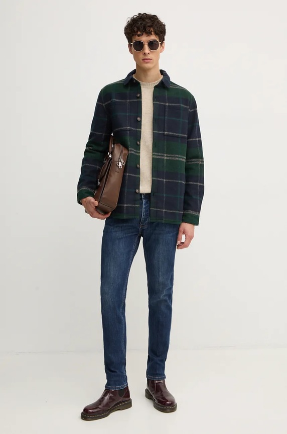 Barbour shirt jacket MOS0400 green AW25