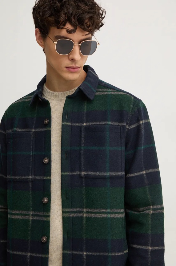 Barbour shirt jacket green MOS0400