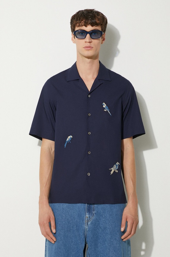 Хлопковая рубашка Paul Smith casual тёмно-синий M1R.905UE.N01592