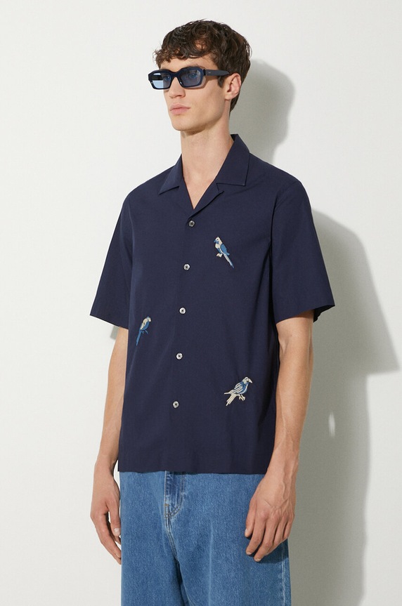 Хлопковая рубашка Paul Smith тёмно-синий M1R.905UE.N01592