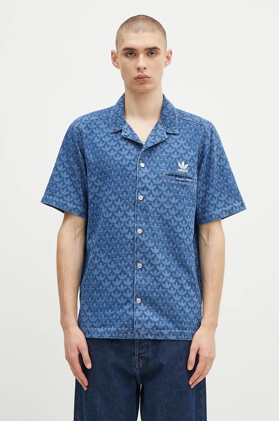 adidas Originals denim shirt cotton blue IX6731