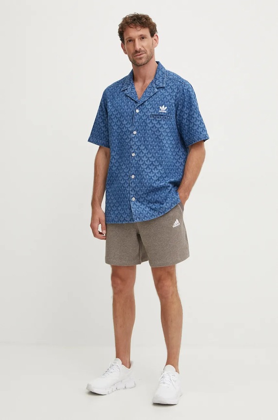 Oblečenie Rifľová košeľa adidas Originals IX6731 modrá