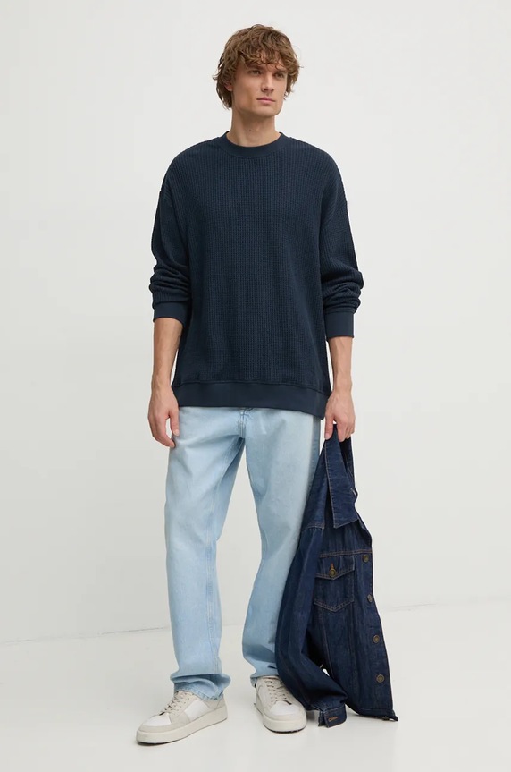 Mikina Lindbergh 30.705175.NAVY námořnická modř AW24