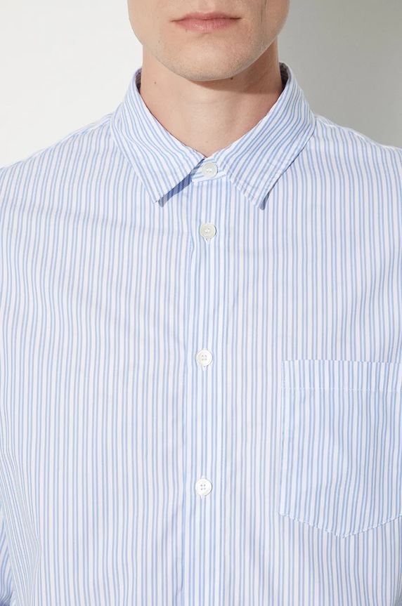 Košile A.P.C. Chemise Clement modrá COHAI.H12512.IAA