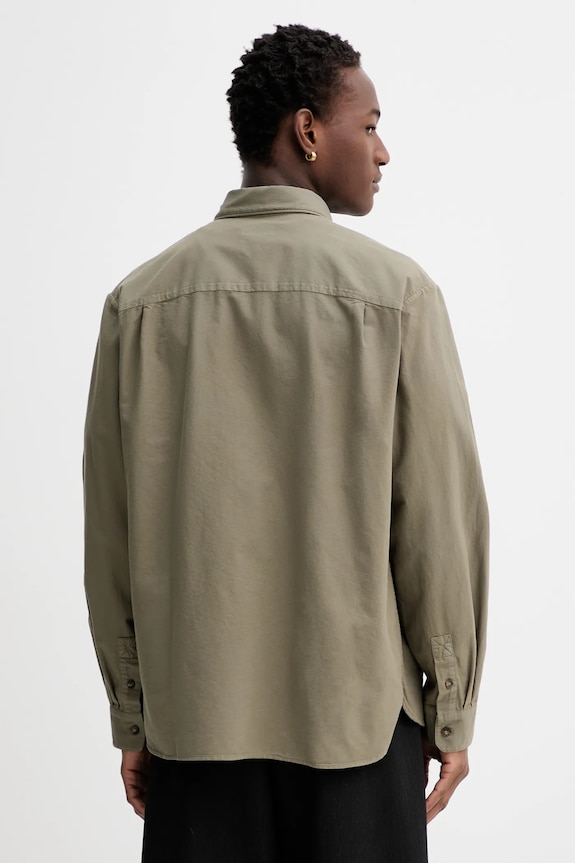 Îmbrăcăminte A.P.C. camasa din bumbac Chemise Mateo Logo COHAH.H12599.JAA verde