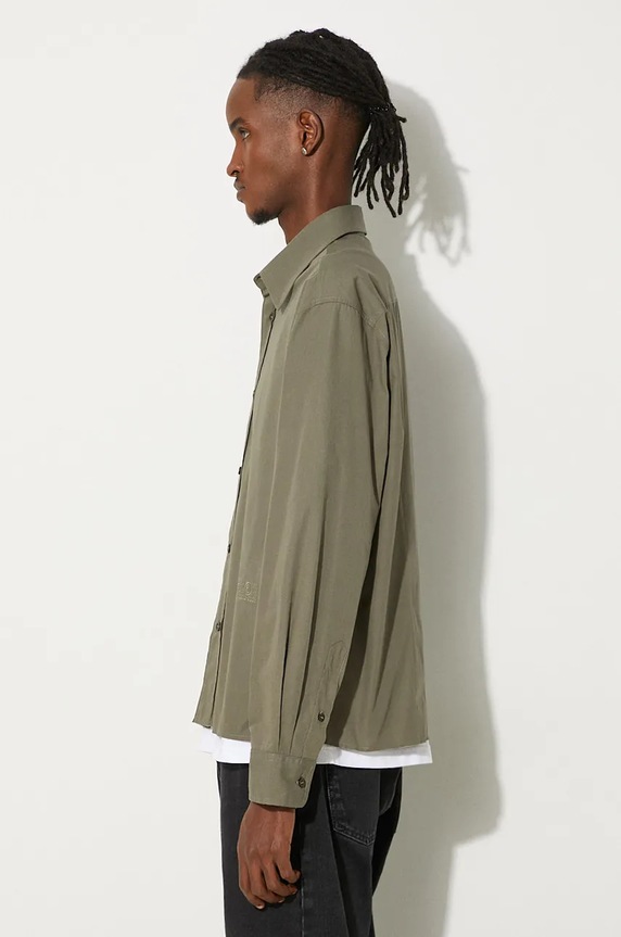 MM6 Maison Margiela cotton shirt SH0DT0012.M35152 green AW24