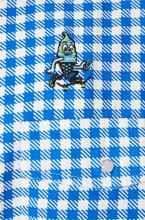 ICECREAM cotton shirt Longsleeve Printed Check Shirt IC24222