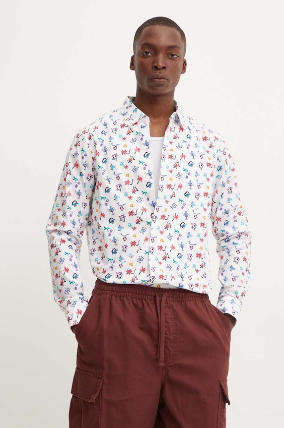 Desigual camasa din bumbac NEVADA lung alb 24WMCW29