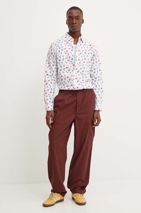 Desigual camasa din bumbac NEVADA 24WMCW29 alb AW24
