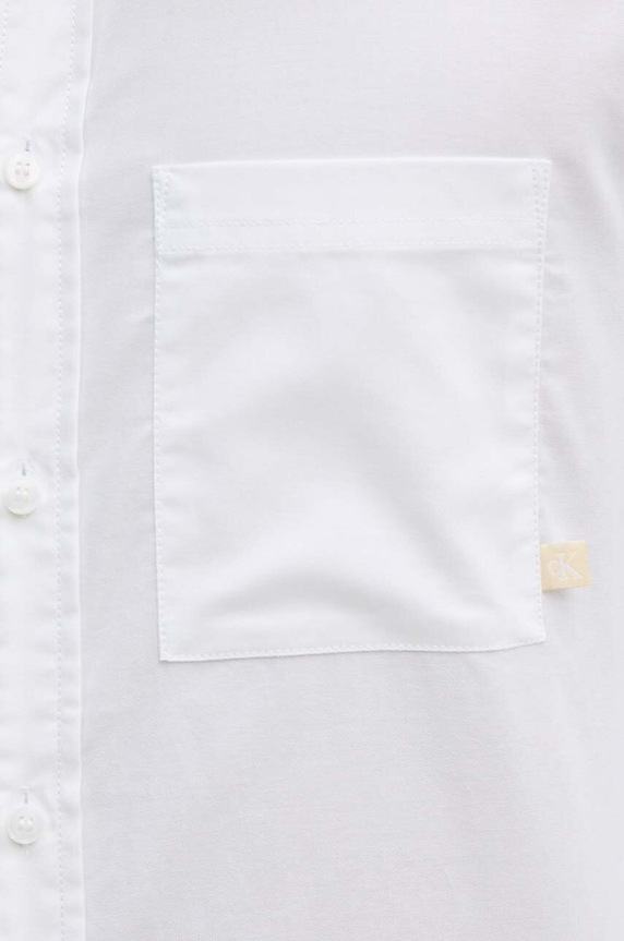 Bavlnená košeľa Calvin Klein Jeans J30J326182 biela SS25