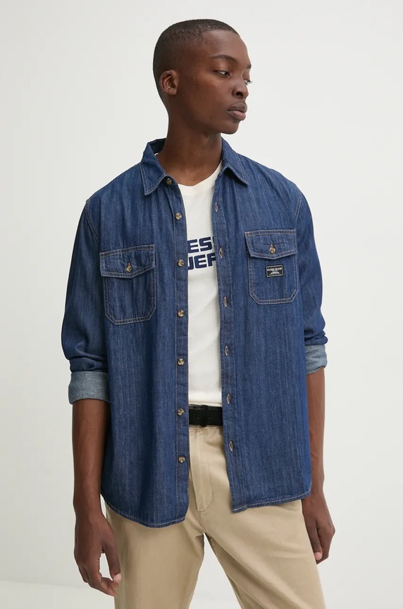 Rifľová košeľa Guess Jeans modrá M4BH56.D5EI4