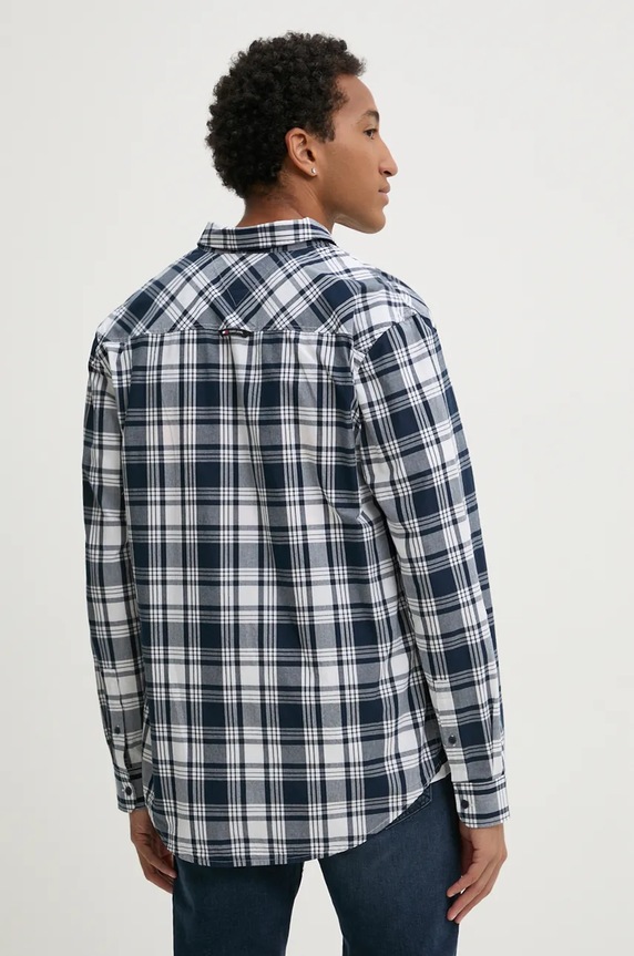 Odjeća Pamučna košulja Tommy Jeans DM0DM19655 mornarsko plava