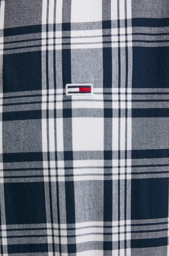 Pamučna košulja Tommy Jeans DM0DM19655 mornarsko plava