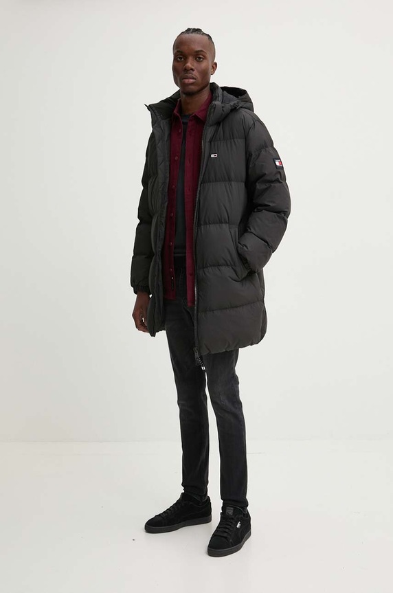 Pamučna košulja Tommy Jeans DM0DM19656 bordo AW24