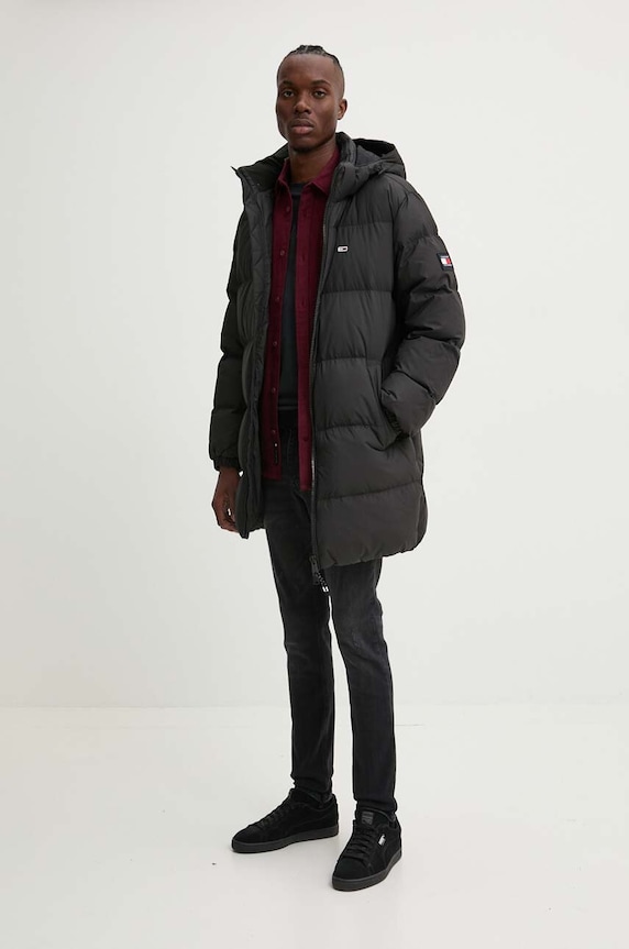 Pamučna košulja Tommy Jeans DM0DM19656 bordo AW24