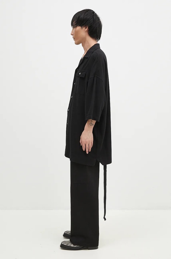 Rick Owens koszula bawełniana Magnum Tommy DU02D2290.CFL czarny AW24
