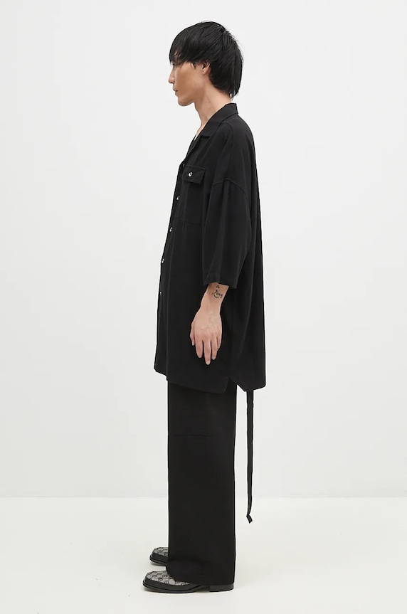 Rick Owens koszula bawełniana Magnum Tommy DU02D2290.CFL czarny AW24