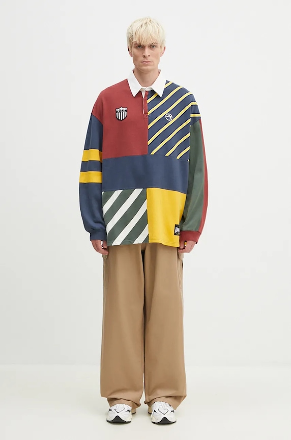 Pamučna dukserica AMBUSH Patchwork Rugby Shirt BMGC004F24JER0018484